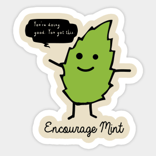 Encourage Mint Sticker